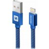 Swissten 71523208 datový Textile USB / Lightning, 1,2m, modrý Swissten 71523208 datový Textile USB / Lightning, 1,2m, modrý