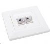 Solarix Zásuvka CAT6 STP 2 x RJ45 pod omietku biela SX9-2-6-STP-WH 23100094 Solarix Zásuvka CAT6 STP 2 x RJ45 pod omietku biela SX9-2-6-STP-WH 23100094