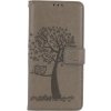 Púzdro TopQ Xiaomi Redmi Note 11 flipové Šedý strom sovičky Púzdro TopQ Xiaomi Redmi Note 11 flipové Šedý strom sovičky