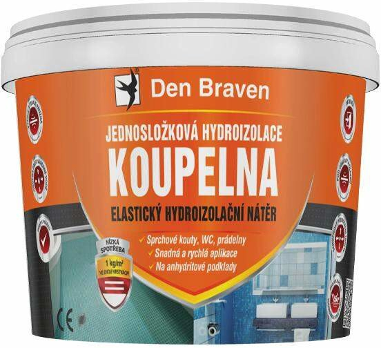 DEN BRAVEN Jednozložková hydroizolácia Kúpeľňa 5 kg