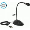 Delock USB mikrofón s husím krkom, stojanom a tlačidlami stlmenia, zapnutia a vypnutia Delock USB mikrofón s husím krkom, stojanom a tlačidlami stlmenia, zapnutia a vypnutia