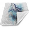 Sablio Deka pre bábätko Akvarelová veľryba - 90x120 cm Sablio Deka pre bábätko Akvarelová veľryba - 90x120 cm
