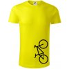 Bicykel na výšku - Tričko z organickej bavlny - S ( Citrónová ) Bicykel na výšku - Tričko z organickej bavlny - S ( Citrónová )