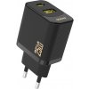 DUDAO 118666 DUDAO A26T GaN 25W Sieťová nabíjačka USB-A / USB-C čierna DUDAO 118666 DUDAO A26T GaN 25W Sieťová nabíjačka USB-A / USB-C čierna