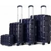 Kono K2292L Sada 4 kufrov spinner 29/54/62/72cm Modrá ABS Kono K2292L Sada 4 kufrov spinner 29/54/62/72cm Modrá ABS