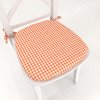 Biante Oblý podsedák Rebeka RE-006 Oranžovo-biela kocka malá - 39x37x3 cm Biante Oblý podsedák Rebeka RE-006 Oranžovo-biela kocka malá - 39x37x3 cm