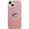 Kryt na mobil Karl Lagerfeld IML K&CH Heads Repeated Logo MagSafe kryt iPhone 15 ružový Kryt na mobil Karl Lagerfeld IML K&CH Heads Repeated Logo MagSafe kryt iPhone 15 ružový