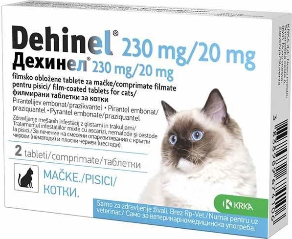 Dehinel 230 mg/20 mg pre mačky 2 tbl