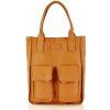 MAZZINI Kožená shopper kabelka | camel s131g MAZZINI Kožená shopper kabelka | camel s131g
