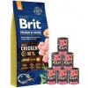 BRIT Premium By Nature Junior Medium M 15 kg + mokré teľacie krmivo 6x400 g