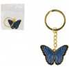 Prívesok na kľúče Teddies motýl kov 4cm v sáčku