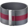 Calvin Klein Šedočervený kožený náramok Rebel KJ9KAB09010 6 cm - XS Calvin Klein Šedočervený kožený náramok Rebel KJ9KAB09010 6 cm - XS
