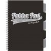 Pukka Pad Špirálový Zápisník A4 čierny kockovaný s prepážkami Project čiernosivý