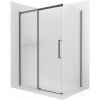 CERANO - Sprchovací kút Lantono - ľavá - 8 mm - Soft-Close - čierna matná, mliečne sklo - 120x80 cm - posuvný CERANO - Sprchovací kút Lantono - ľavá - 8 mm - Soft-Close - čierna matná, mliečne sklo - 120x80 cm - posuvný