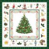 Ambiente obrúsky Christmas Evergreen White veľké 33x33cm Ambiente obrúsky Christmas Evergreen White veľké 33x33cm