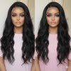 Wigorous Dedra dlhá čierna vlnitá lace front parochňa