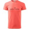 Borderská kólia EKG - Klasické pánske tričko vyššej gramáže - 3XL ( Korálová ) Borderská kólia EKG - Klasické pánske tričko vyššej gramáže - 3XL ( Korálová )