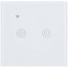 WIFI spínač svetiel a dotyková obrazovka, dvojitý sklenený panel, biela. WIFI spínač svetiel a dotyková obrazovka, dvojitý sklenený panel, biela.