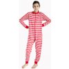 Overal na spanie Červeno biele prúžky Overal na spanie Červeno biele prúžky