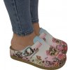 Dámske vzorované klinové šľapky SOVA Dámske vzorované klinové šľapky SOVA