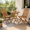 Divero Gardenay 339 Luxusný balkónový set z tíkového dreva, 1 stôl + 2 skladacie stoličky Divero Gardenay 339 Luxusný balkónový set z tíkového dreva, 1 stôl + 2 skladacie stoličky
