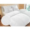 Biante Hrejivé posteľné obliečky Minky kocky MKK-001 Biele Jednolôžko 140x200 a 70x90 cm