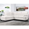 Rohová sedací souprava Nebolo, biela koža, ľavý roh Rohová sedací souprava Nebolo, biela koža, ľavý roh