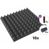 Mega Acoustic PA-PMP-5 50x50x5 Room SET Dark Grey Absorpčný penový panel