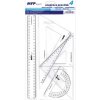 MFP pravítko rýsovací set 4 kusy čiré 5310108 MFP pravítko rýsovací set 4 kusy čiré 5310108