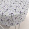 Biante Dekoračný oválny obrus PML-085 Vetvičky levandúľ na bielom 140x180 cm Biante Dekoračný oválny obrus PML-085 Vetvičky levandúľ na bielom 140x180 cm