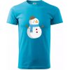 Snehuliak so šálom - Klasické pánske tričko vyššej gramáže - XL ( Svetlý tyrkys ) Snehuliak so šálom - Klasické pánske tričko vyššej gramáže - XL ( Svetlý tyrkys )