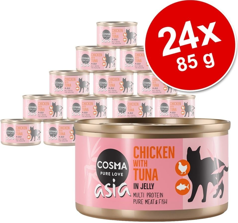 Cosma Asia v želé kura s tuniakom 24 x 85 g