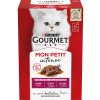 Miešané balenie Gourmet Mon Petit 6 x 50 g - hovädzie, teľacie, jahňacie Miešané balenie Gourmet Mon Petit 6 x 50 g - hovädzie, teľacie, jahňacie