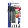 Permanentný popisovač, sada, STAEDTLER Lumocolor 60 4 rôzne hrúbky, čierna Permanentný popisovač, sada, STAEDTLER Lumocolor 60 4 rôzne hrúbky, čierna
