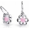 Cutie Jewellery detské náušnice z bieleho zlata C1947-10-X-2 ružová