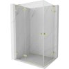 MEXEN/S - Lunar L Duo sprchovací kút dvere krídlové 80 x 70, transparent, zlato kartáčovaná 834L-080L-070P-55-00 MEXEN/S - Lunar L Duo sprchovací kút dvere krídlové 80 x 70, transparent, zlato kartáčovaná 834L-080L-070P-55-00