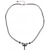 Náhrdelník hematitový srdce, krížik - 1 ks 2 šedá hematit krížik Náhrdelník hematitový srdce, krížik - 1 ks 2 šedá hematit krížik
