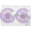 GEROMA Vianočné ozdoby gule akrylové dúhové biele pr. 8 cm, 2 ks GEROMA Vianočné ozdoby gule akrylové dúhové biele pr. 8 cm, 2 ks