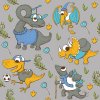 Takoy Látka letný softshell dinosaury šedé by Takoy®-NS-4854 Takoy Látka letný softshell dinosaury šedé by Takoy®-NS-4854