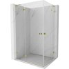 MEXEN/S - Lunar L Duo sprchovací kút dvere krídlové 105 x 75, transparent, zlato 834L-105L-075P-50-00 MEXEN/S - Lunar L Duo sprchovací kút dvere krídlové 105 x 75, transparent, zlato 834L-105L-075P-50-00
