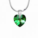 Swarovski Elements SRDCE zelená