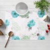 Biante Teflónové prestieranie TF-044 Tyrkysové ruže na bielom 30x40cm Biante Teflónové prestieranie TF-044 Tyrkysové ruže na bielom 30x40cm