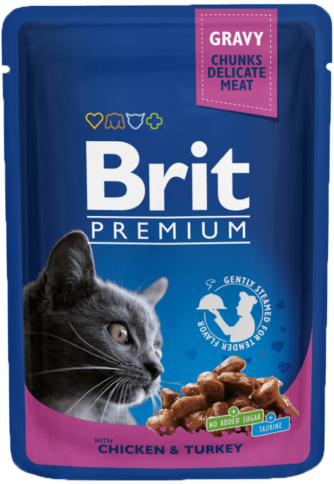 Brit Premium Cat Chicken & Turkey 24 x 100 g