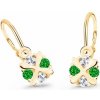 Cutie Jewellery Zlaté detské náušnice C2153-10-X-1 zelená Cutie Jewellery Zlaté detské náušnice C2153-10-X-1 zelená
