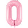 PartyDeco Fóliový balón číslo 0, 86cm pink PartyDeco Fóliový balón číslo 0, 86cm pink