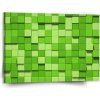Sablio Obraz Green Blocks 3D - 150x110 cm Sablio Obraz Green Blocks 3D - 150x110 cm