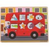 Bigjigs Toys Vkládací puzzle autobus se zvířátky Bigjigs Toys Vkládací puzzle autobus se zvířátky