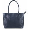 Made In Italy dámska kožená kabelka modrá