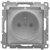 Zásuvka 2P+T/16A/250V IP44 s krytkou (transparent) (PS) matný hliník SIMON55 (Simon) Zásuvka 2P+T/16A/250V IP44 s krytkou (transparent) (PS) matný hliník SIMON55 (Simon)