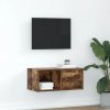 VidaXL TV stolík, údený dub, 60x31x25,5 cm, lepené drevo VidaXL TV stolík, údený dub, 60x31x25,5 cm, lepené drevo